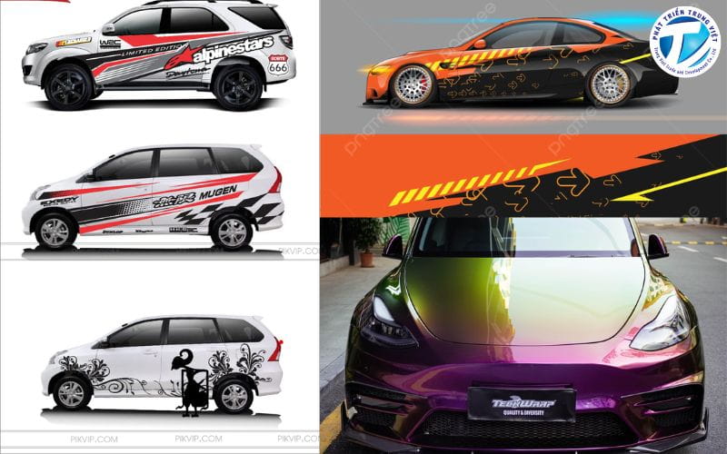 Một số mẫu decal ô tô